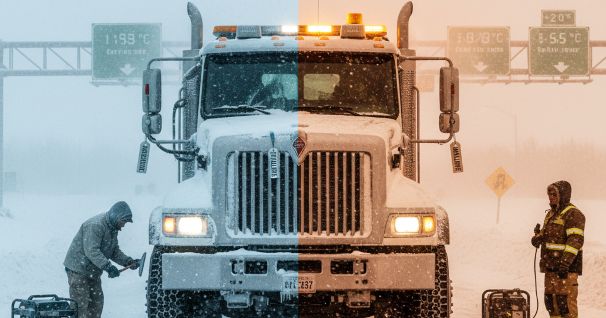 A Blog Banner Image showing TMA truck winter operations