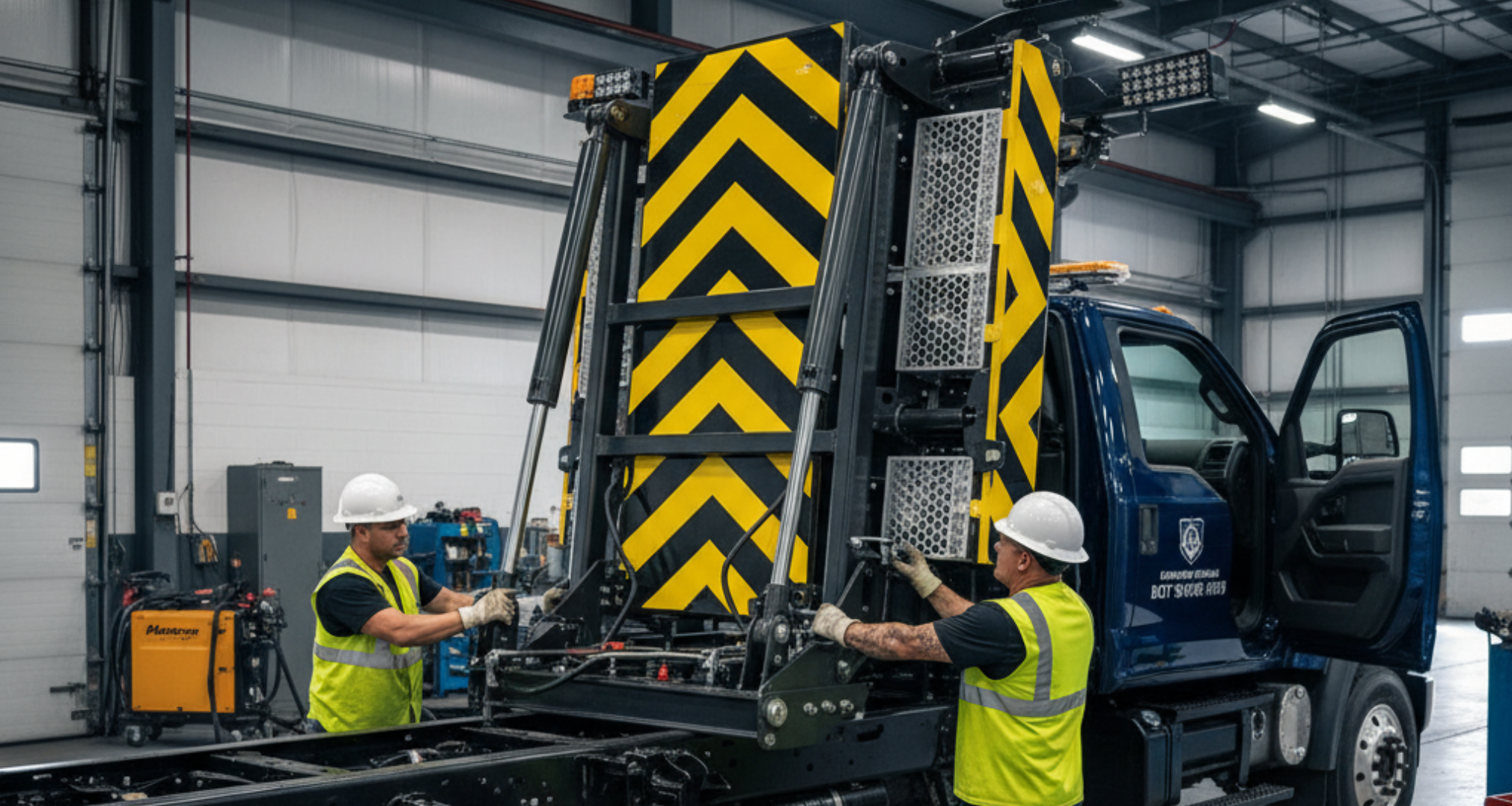 A log banner image showing a custom TMA truck