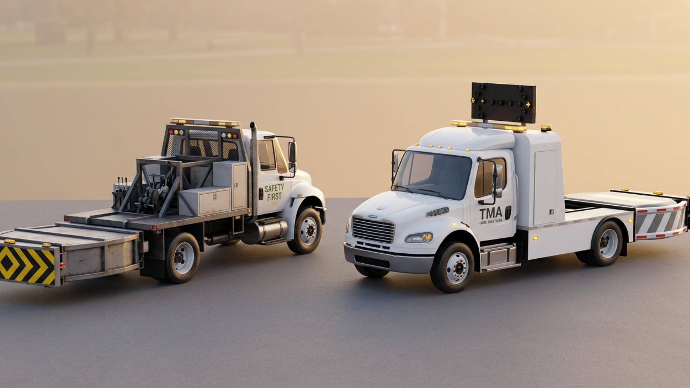 A blog banner image showing TMA trucks