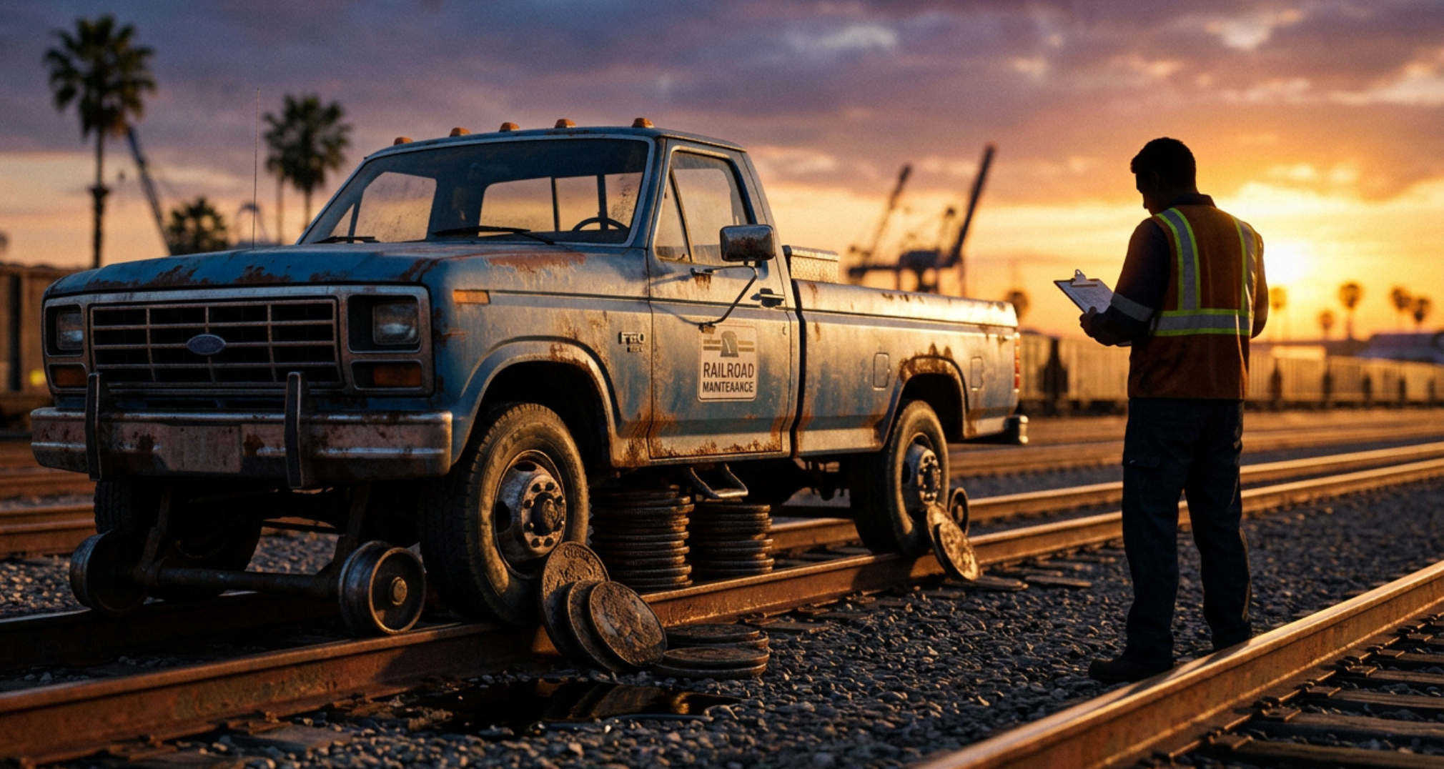A blog banner image showing HI RAIL TRUCK